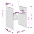 Afuera Living 5 Piece Poly Rattan Garden Dining Set in Beige
