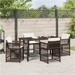 Afuera Living 5 Piece Poly Rattan Garden Dining Set in Brown