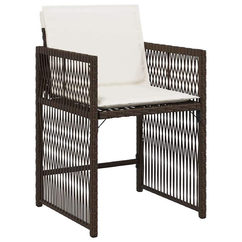 Afuera Living 5 Piece Poly Rattan Garden Dining Set in Brown