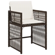 Afuera Living 5 Piece Poly Rattan Garden Dining Set in Brown