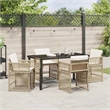 Afuera Living 5 Piece Poly Rattan Garden Dining Set in Beige