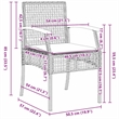 Afuera Living Contemporary 5 Piece Rattan Garden Dining Set in Gray