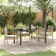 Afuera Living Contemporary 5 Piece Rattan Garden Dining Set in Beige