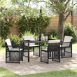 Afuera Living 5 Piece Poly Rattan Garden Dining Set in Black
