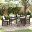 Afuera Living 5 Piece Poly Rattan Garden Dining Set in Brown