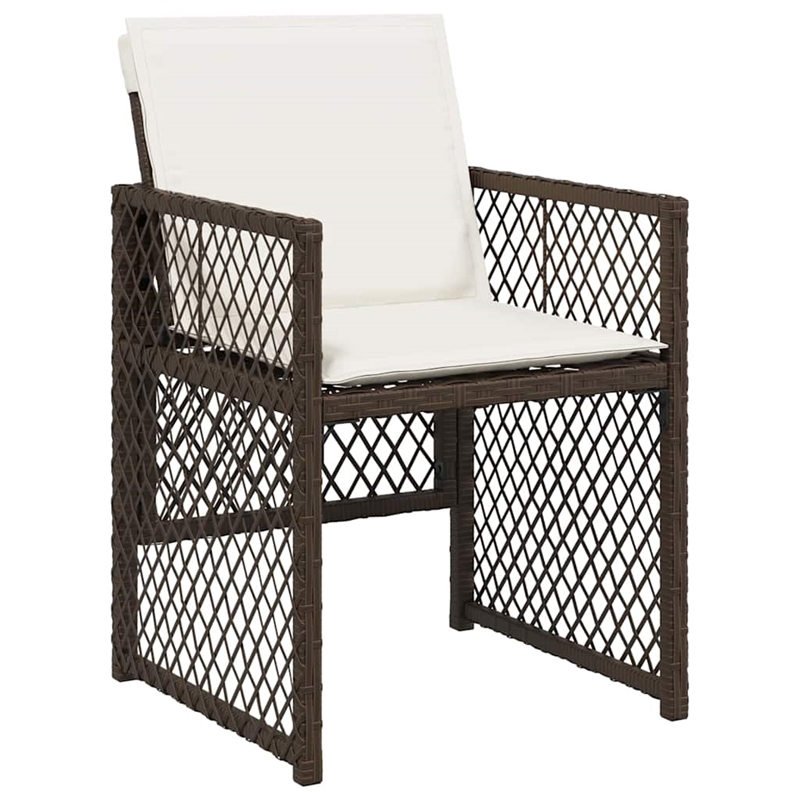 Afuera Living 5 Piece Poly Rattan Garden Dining Set in Brown