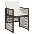 Afuera Living 5 Piece Poly Rattan Garden Dining Set in Brown