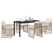 Afuera Living 5 Piece Poly Rattan Garden Dining Set in Beige