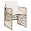 Afuera Living 5 Piece Poly Rattan Garden Dining Set in Beige