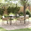 Afuera Living 5 Piece Poly Rattan Garden Dining Set in Beige