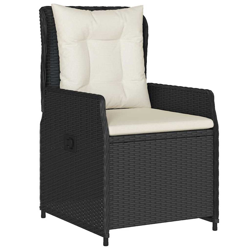 Afuera Living 5 Piece Poly Rattan Garden Dining Set in Black