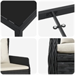 Afuera Living 5 Piece Poly Rattan Garden Dining Set in Black