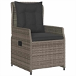 Afuera Living Contemporary 7 Piece Poly Rattan Garden Dining Set in Gray
