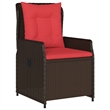 Afuera Living 7 Piece Poly Rattan Garden Dining Set in Brown