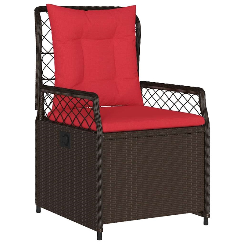 Afuera Living 7 Piece Poly Rattan Garden Dining Set in Brown