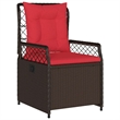 Afuera Living 7 Piece Poly Rattan Garden Dining Set in Brown