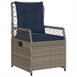 Afuera Living Contemporary 5 Piece Poly Rattan Garden Dining Set in Gray