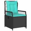 Afuera Living 5 Piece Poly Rattan Garden Dining Set in Black