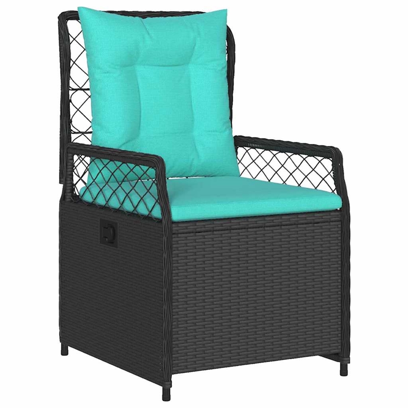 Afuera Living 5 Piece Poly Rattan Garden Dining Set in Black