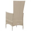 Afuera Living 9 Piece Poly Rattan Garden Dining Set in Beige/Cream White