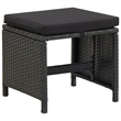 Afuera Living Contemporary 11 Piece Rattan Garden Dining Set in Black