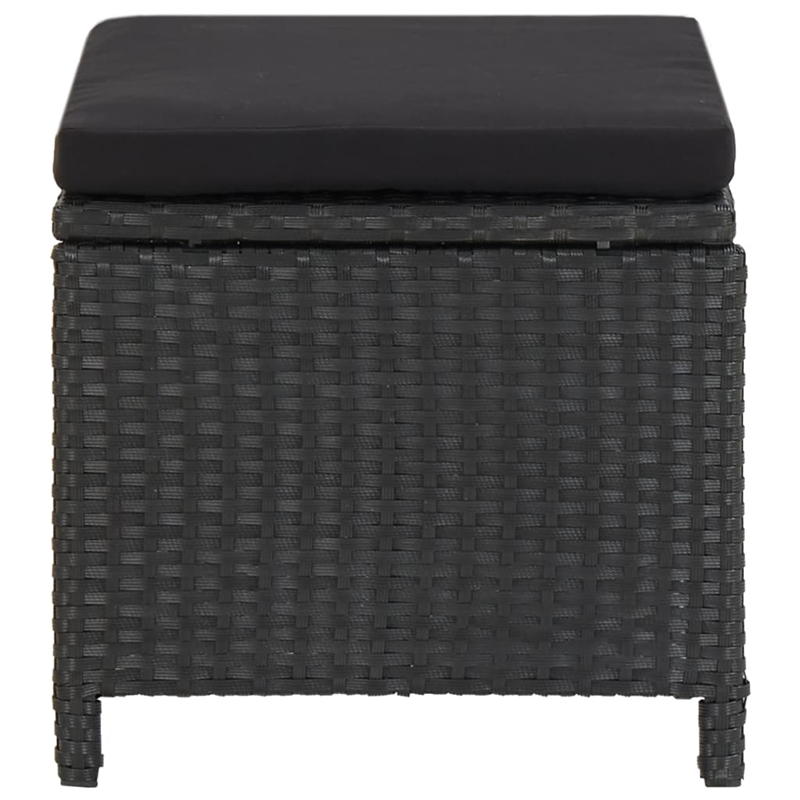 Afuera Living Contemporary 11 Piece Rattan Garden Dining Set in Black