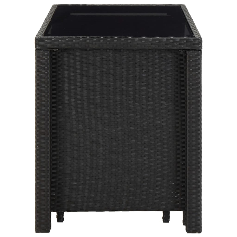 Afuera Living Contemporary 11 Piece Rattan Garden Dining Set in Black