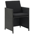 Afuera Living Contemporary 11 Piece Rattan Garden Dining Set in Black