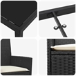 Afuera Living 5 Piece Poly Rattan Garden Dining Set in Black