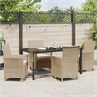 Afuera Living 5 Piece Poly Rattan Garden Dining Set in Beige