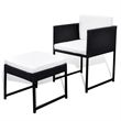 Afuera Living 13 Piece Poly Rattan Garden Dining Set in Black