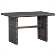 Afuera Living Contemporary 3 Piece Rattan Garden Dining Set in Gray