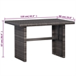 Afuera Living Contemporary 3 Piece Rattan Garden Dining Set in Gray