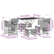 Afuera Living Contemporary 7 Piece Poly Rattan Garden Dining Set in Gray