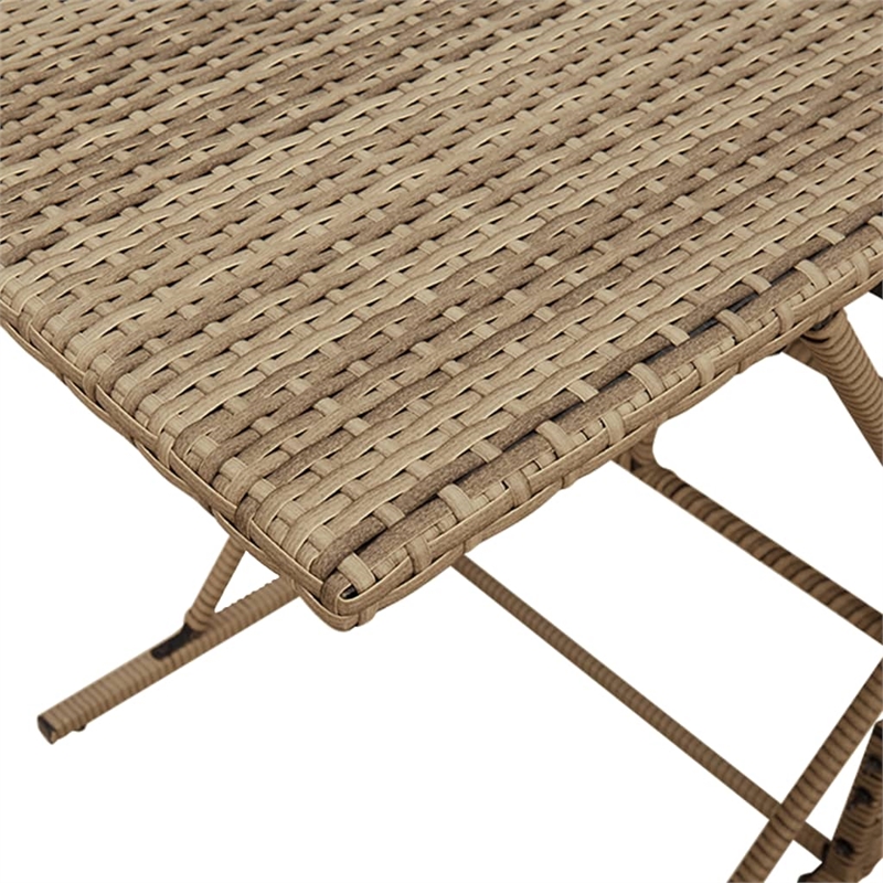 Afuera Living Contemporary 7 Piece Poly Rattan Garden Dining Set in Gray