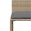 Afuera Living Contemporary 7 Piece Poly Rattan Garden Dining Set in Gray