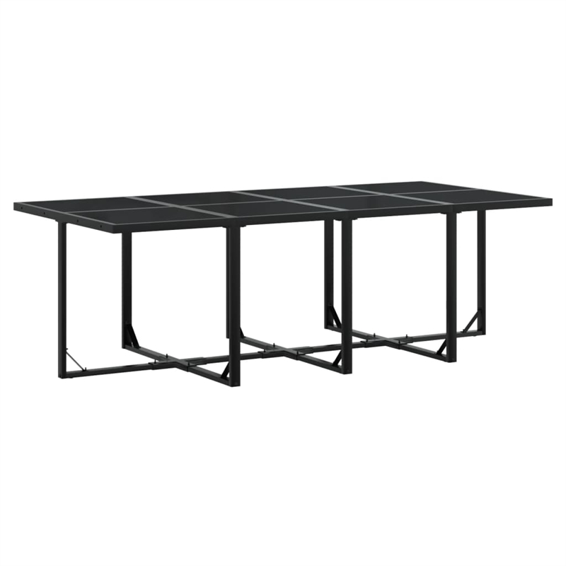 Afuera Living Contemporary Poly Rattan Garden Dining Set in Black