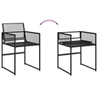 Afuera Living Contemporary Poly Rattan Garden Dining Set in Black