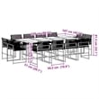 Afuera Living Contemporary Poly Rattan Garden Dining Set in Black