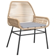 Afuera Living 5 Piece Poly Rattan Garden Dining Set in Black
