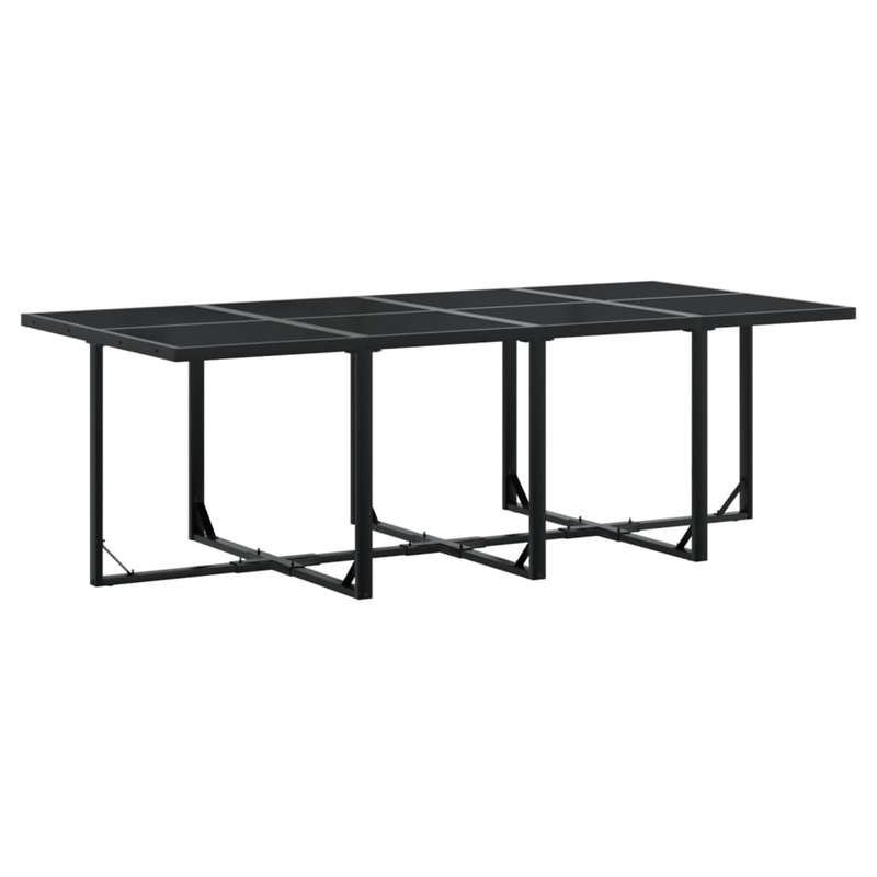 Afuera Living 9 Piece Poly Rattan Garden Dining Set in Black