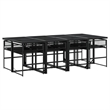 Afuera Living 9 Piece Poly Rattan Garden Dining Set in Black