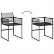Afuera Living 9 Piece Poly Rattan Garden Dining Set in Black