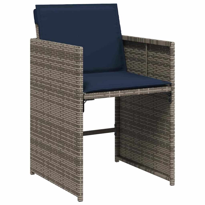 Afuera Living 5 Piece Poly Rattan Garden Dining Set with Cushions in Gray