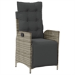 Afuera Living Contemporary 7 Piece Poly Rattan Garden Dining Set in Gray