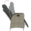 Afuera Living Contemporary 7 Piece Poly Rattan Garden Dining Set in Gray