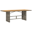 Afuera Living Contemporary Durable Rattan Garden Dining Set in Gray
