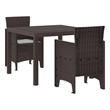Afuera Living Contemporary Poly Rattan Garden Dining Set in Brown