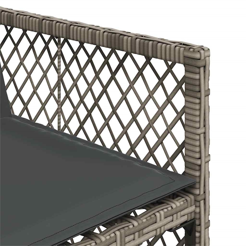 Afuera Living 11 Piece Poly Rattan Garden Dining Set in Gray