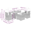 Afuera Living Contemporary Poly Rattan Garden Dining Set in White